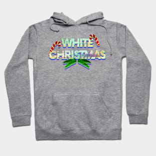 White Christmas Glitch Hoodie